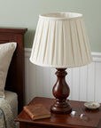 White Linen Pleated Empire Lamp Shade