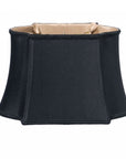 14" Black with Bronze Lining Premium Oblong Shantung Lampshade