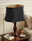 14" Black with Bronze Lining Premium Oblong Shantung Lampshade
