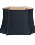 14" Black with Bronze Lining Premium Oblong Shantung Lampshade