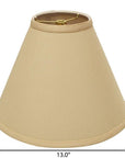 13" Slate Grey Deep Cone No Slub Lampshade