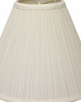 17" White Deep Cone Slanted Broadcloth Lampshade