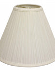 17" White Deep Cone Slanted Broadcloth Lampshade