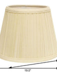 19" Ivory Empire Slanted Broadcloth Lampshade