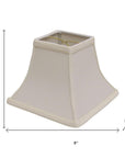 Ivory No Slub Innsbruck Square Lamp Shade