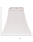 White No Slub Innsbruck Square Lamp Shade