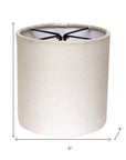 Snow Linen Drum Lamp Shade