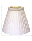White Silk Empire Lamp Shade