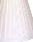 5" White Set of 6 Slanted Pleat Chandelier Silk Lampshades