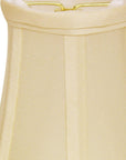 6" Ivory Slanted Set of 6 Chandelier Dupioni Lampshades