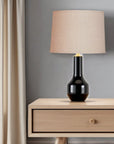 Dark Brown Linen Drum Lamp Shade