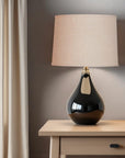 Dark Brown Linen Drum Lamp Shade