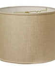 Dark Brown Linen Drum Lamp Shade