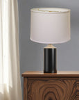 18" White Throwback Drum No Slub Lampshade
