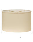 Ivory No Slub Innsbruck Oval Lamp Shade