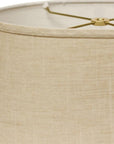 Light Yellow Linen Oval Lamp Shade