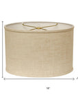 Light Yellow Linen Oval Lamp Shade