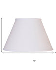 White No Slub Innsbruck Empire Lamp Shade