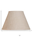 Light Yellow Linen Empire Lamp Shade