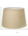 16" Light Wheat Rounded Empire Slanted Linen Lampshade