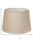 18" Dark Wheat Rounded Empire Slanted Linen Lampshape