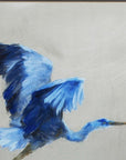Set of Two Blue Heron Framed Art