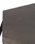 Modern Gray Concrete and Black Metal Hexagonal End Table