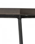 Modern Gray Concrete and Black Metal Hexagonal End Table