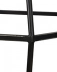 Modern Gray Concrete and Black Metal Hexagonal End Table