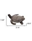 22" Sea Turtle Indoor Outdoor Statue