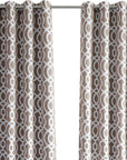 84" Taupe Trellis Black Out Window Curtain Panel