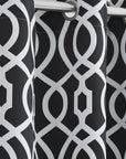 84" Jet Black Trellis Black Out Window Curtain Panel