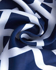 84" Navy Blue Trellis Black Out Window Curtain Panel