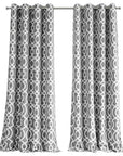 84" Gray Trellis Black Out Window Curtain Panel