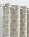 84” Sand Interlock Pattern Window Curtain Panel