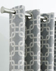 84” Silver Interlock Pattern Window Curtain Panel