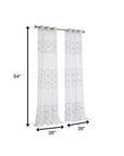 Set of Two 84" Gold Wave Embroidered Window Panels