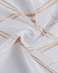 Set of Two 84" Gold Wave Embroidered Window Panels