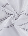 Set of Two 96" White Wave Embroidered Window Panels