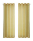 Set of Two 84" Gold Solid Modern Window Panels