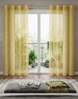 Set of Two 84" Gold Solid Modern Window Panels