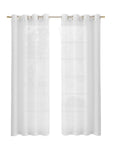 Set of Two 84" White Solid Modern Window Panels