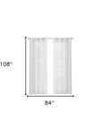 Set of Two 84" White Solid Modern Window Panels