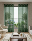 Set of Two 84" Sage Solid Modern Window Panels