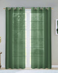 Set of Two 84" Sage Solid Modern Window Panels
