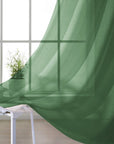 Set of Two 84" Sage Solid Modern Window Panels