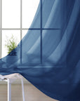 Set of Two 84" Blue Solid Modern Window Panels