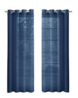 Set of Two 84" Blue Solid Modern Window Panels
