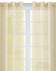 Set of Two 84" Beige Solid Modern Window Panels