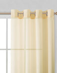 Set of Two 84" Beige Solid Modern Window Panels